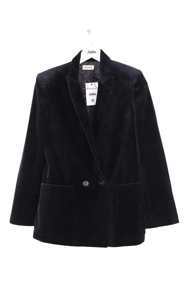 Blazer Zadig & Voltaire Noir en Velours, taille M - Seconde Main