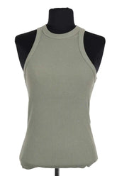 Top sans manche Anine Bing Kaki en Coton, taille S - Seconde Main