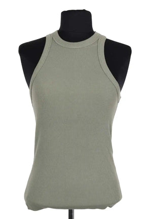 Top sans manche Anine Bing Kaki en Coton, taille S - Seconde Main