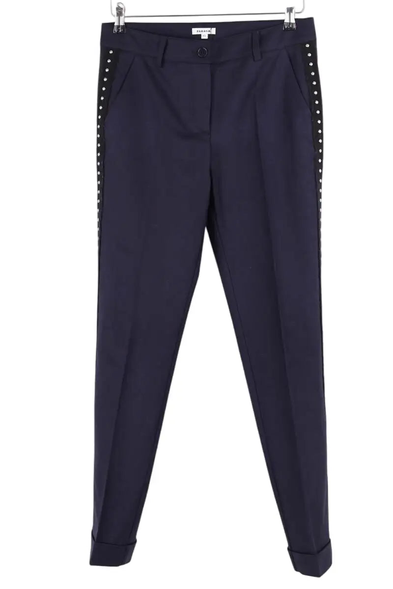 Pantalon droit Parosh Bleu en Laine, taille XS - Seconde Main