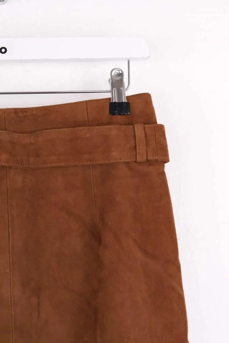Jupe Sézane Camel en Cuir