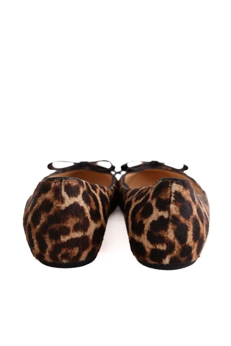 Ballerines Christian Louboutin Marron en Cuir