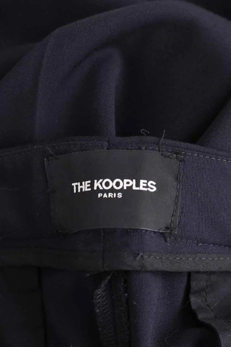 Pantalon droit The Kooples Marine en Synthétique