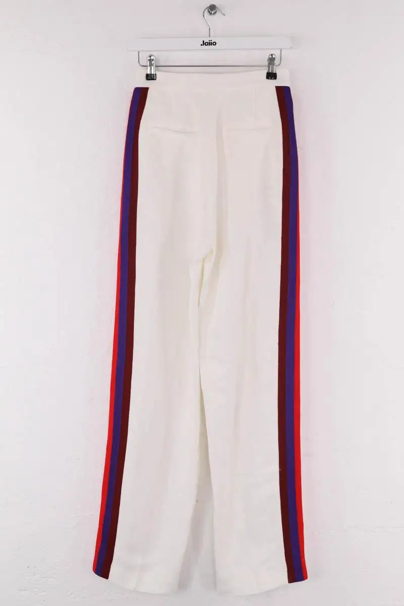 Pantalon droit Sandro Blanc en Viscose