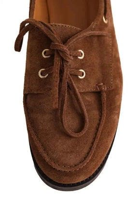 Mocassins Sézane Marron en Daim