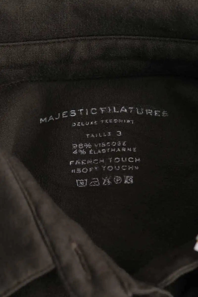 Chemise Majestic Filatures Kaki en Viscose