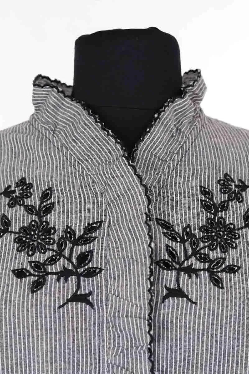 Blouse Soeur Gris en Coton