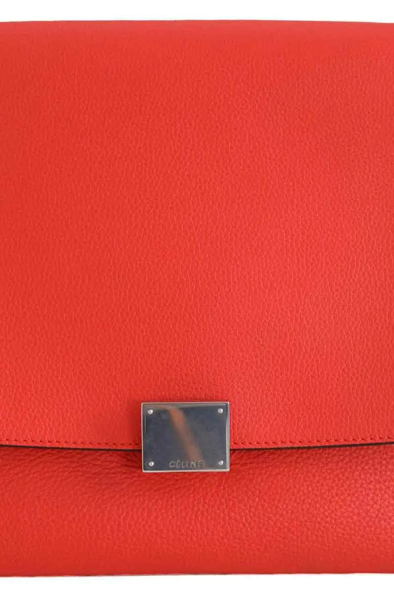 Trapeze Celine Orange en Cuir