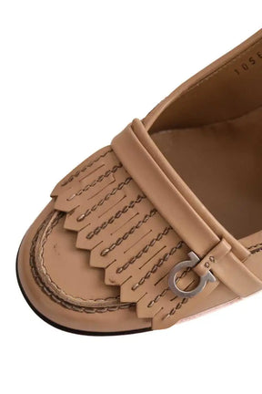 Mocassins Salvatore Ferragamo Beige en Cuir