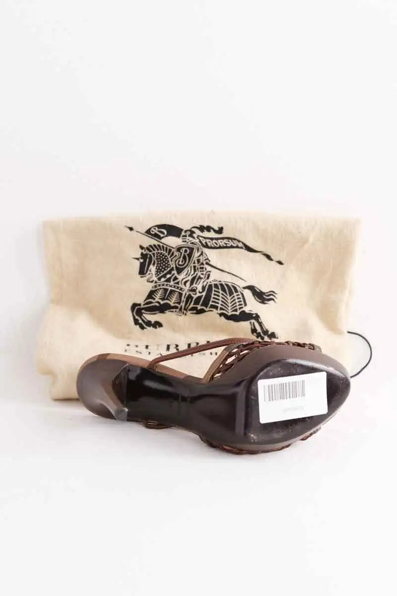 Talons Burberry Marron en Cuir