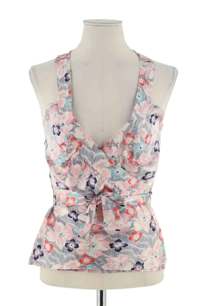 Top sans manche Maje Rose en Soie, taille M - Seconde Main