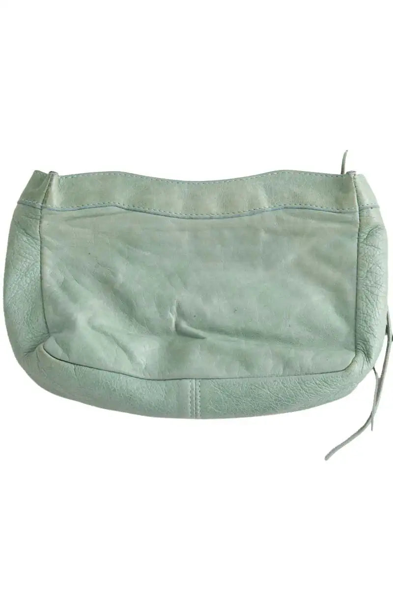 Pochette Balenciaga Le City Vert en Cuir
