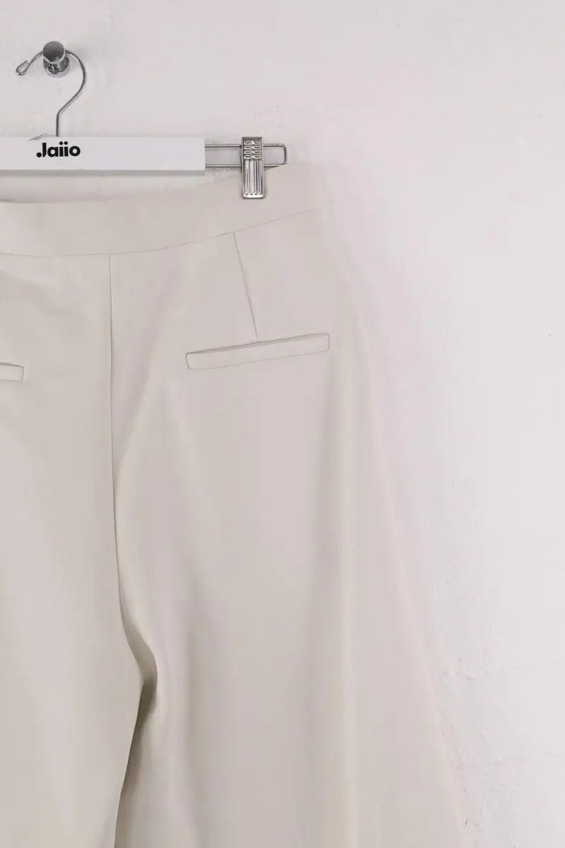 Pantalon large Max Mara Blanc en Synthétique