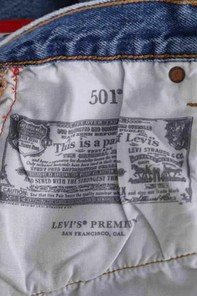 Jean droit Levi's 501 Bleu en Coton