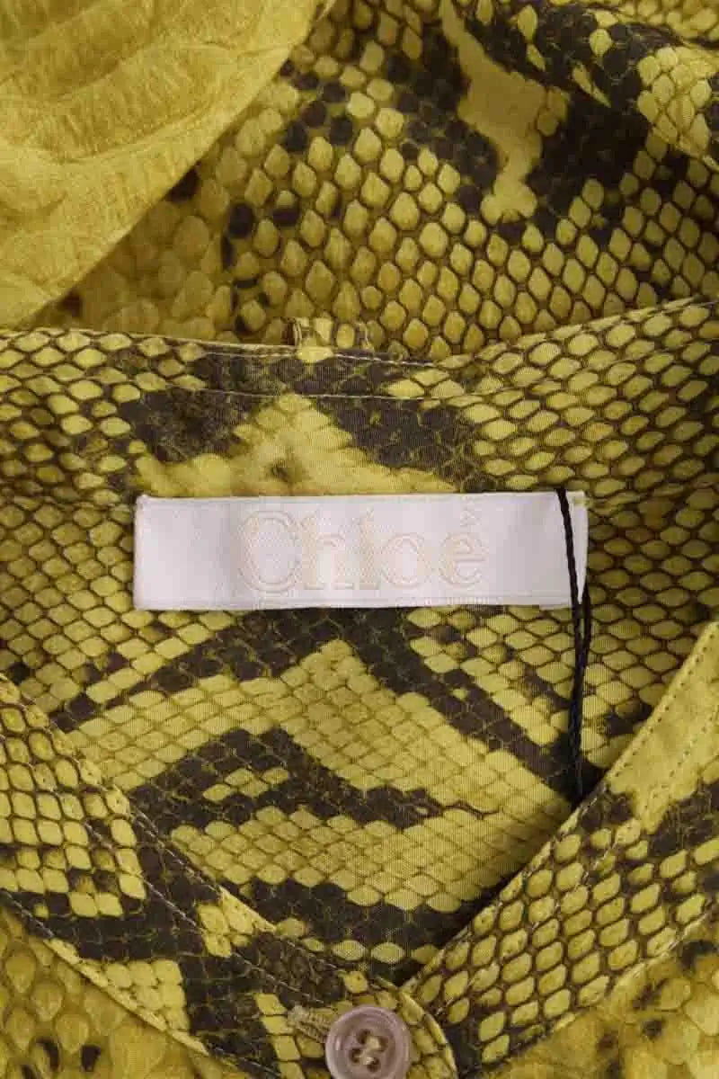 Robe Chloé Jaune en Soie
