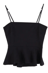 Top sans manche L'agence Parisa peplum top Noir en Synthétique, taille XS - Seconde Main
