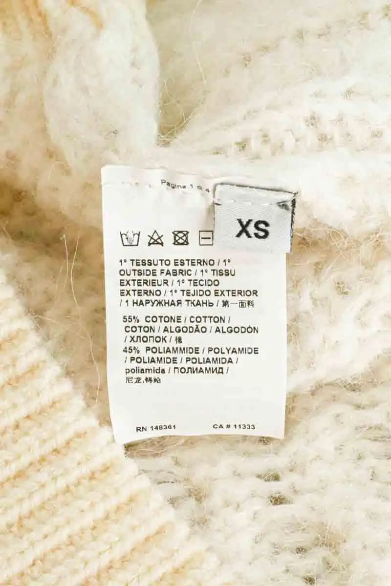 Pull Pinko Blanc en Coton