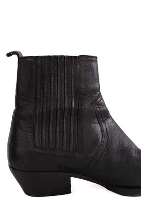 Boots western Saint Laurent Noir en Cuir