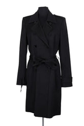 Trench-coat Pallas Noir en Synthétique, taille M - Seconde Main