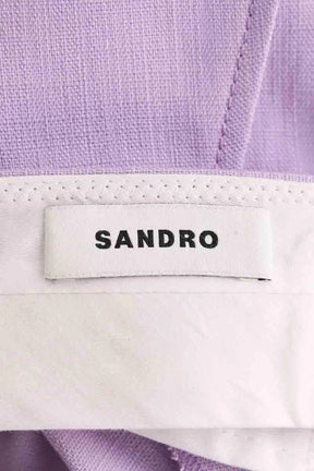 Pantalon droit Sandro Palermo Violet en Viscose