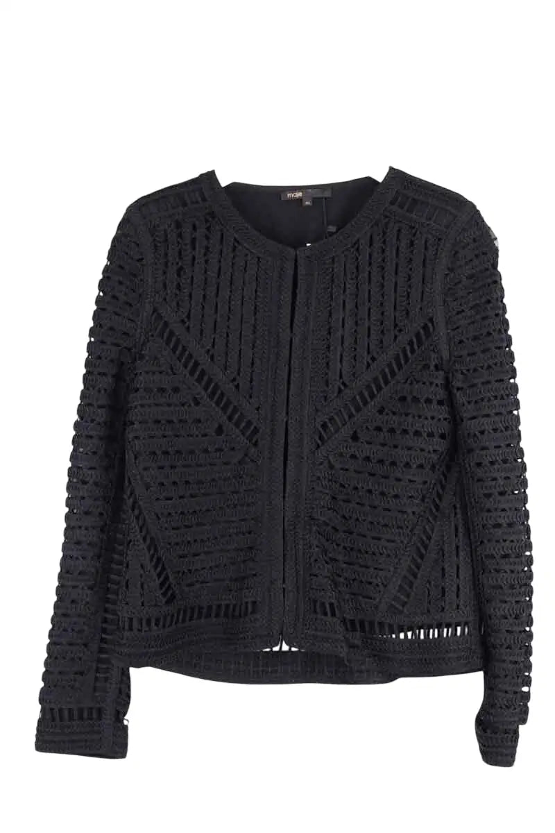 Gilet Maje Noir en Viscose, taille L - Seconde Main