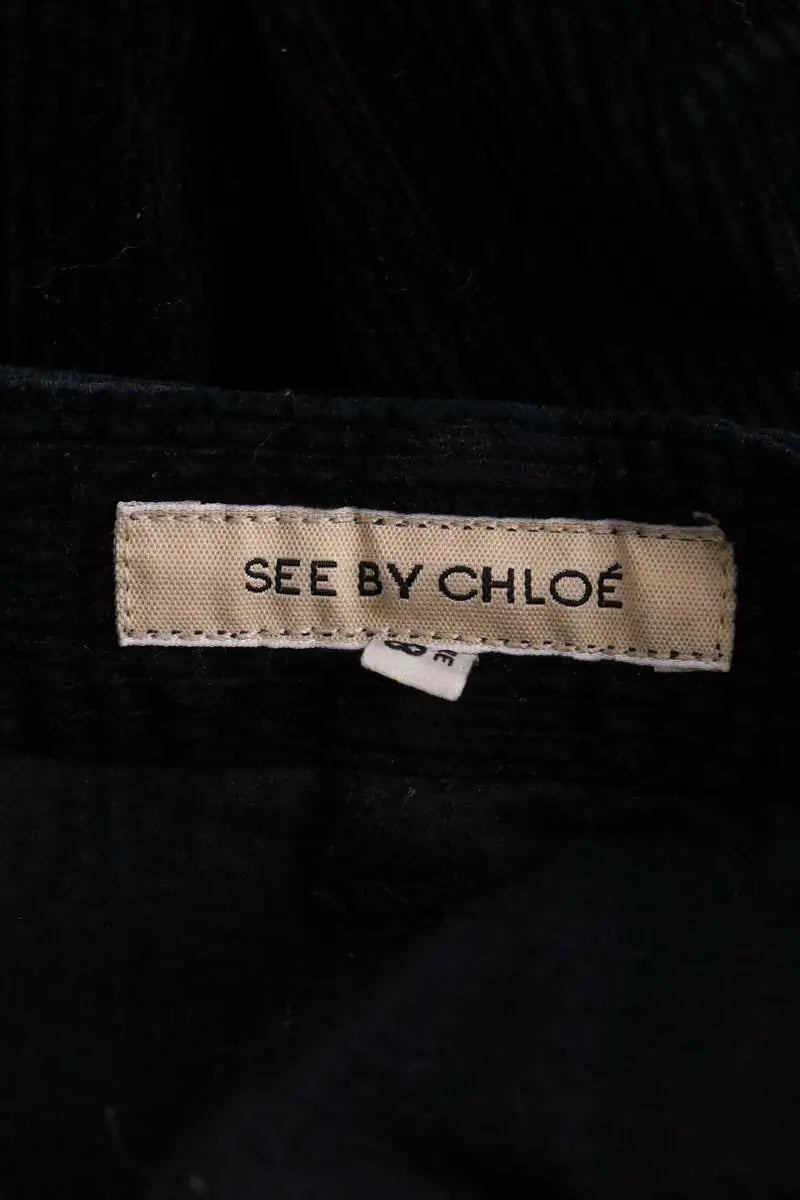 Pantalon See By Chloé Marine en Coton