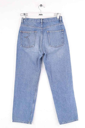 Jean droit Rouje Bleu en Coton