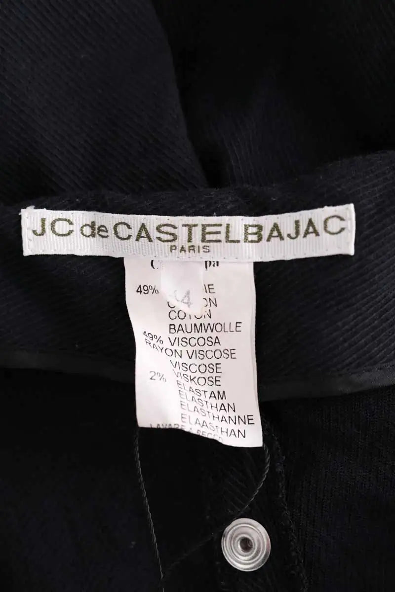 Pantalon droit Jean-Charles de Castelbajac Noir en Coton