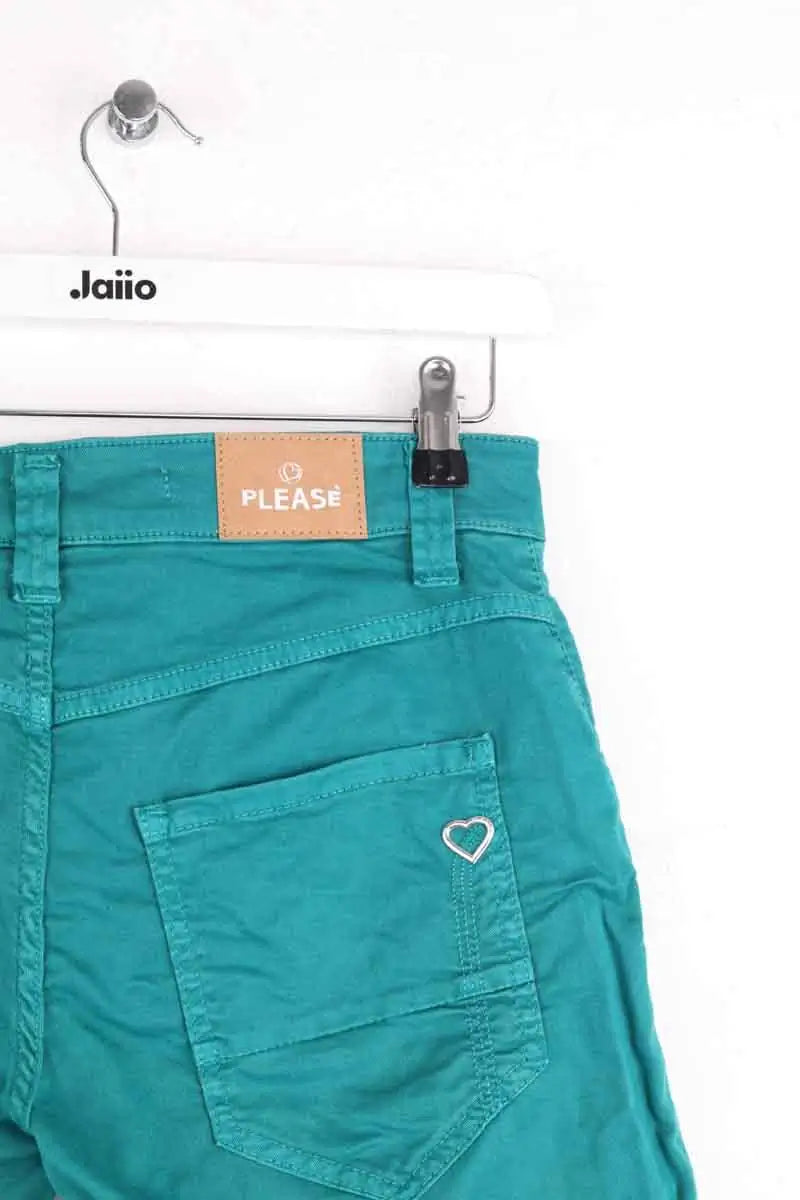 Mini short Please Vert en Coton