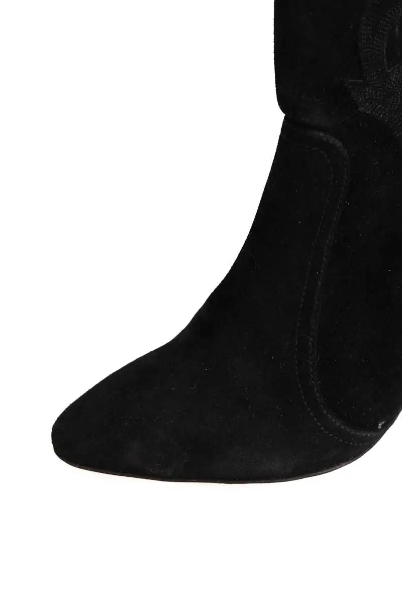 Boots western Ba&Sh Noir en Daim