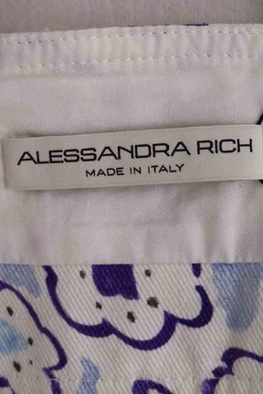 Top sans manche Alessandra Rich Blanc en Coton