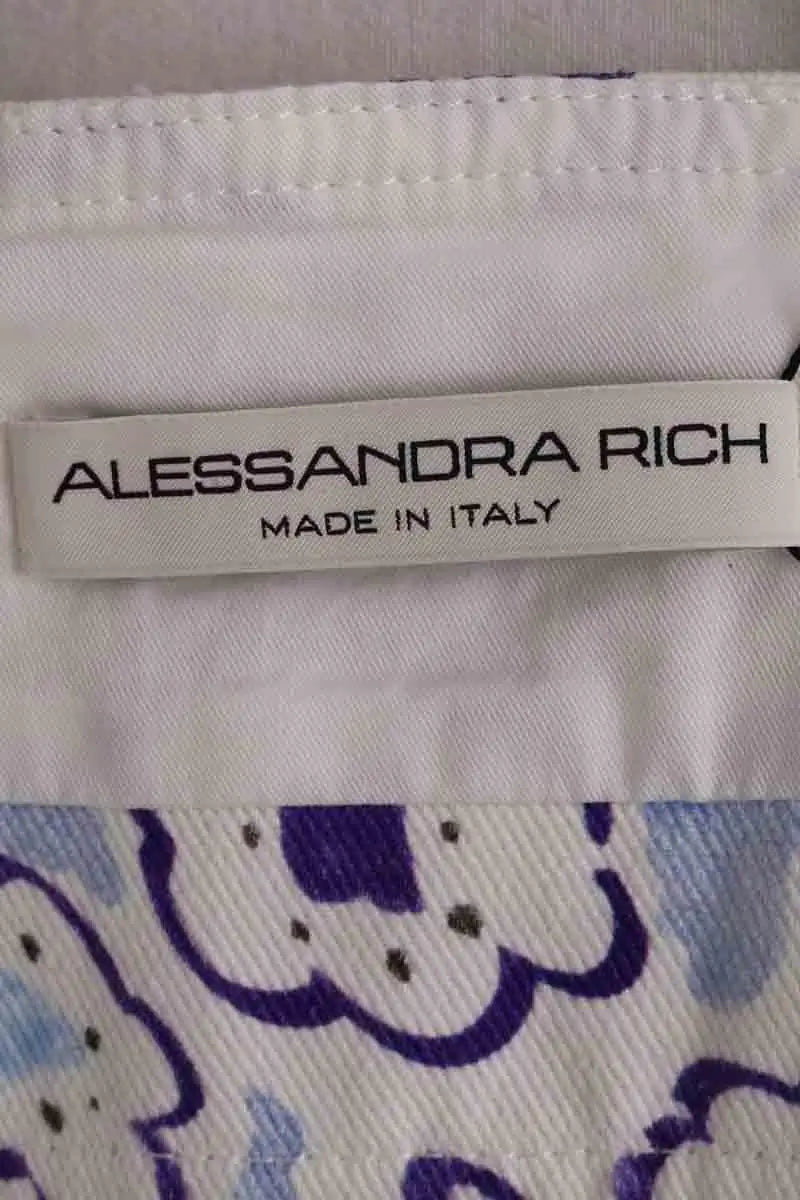 Top sans manche Alessandra Rich Blanc en Coton