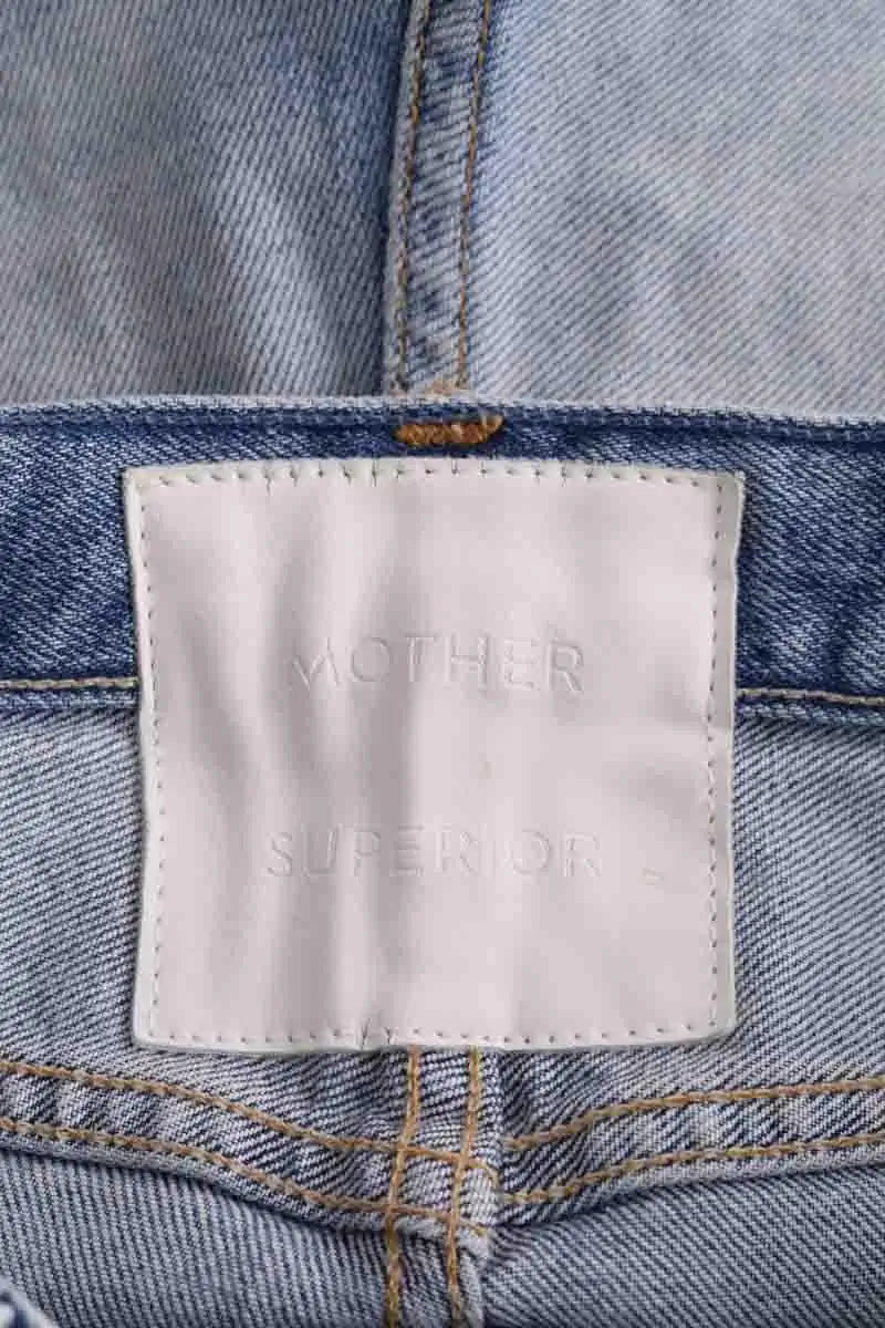 Mini short Mother Bleu en Coton