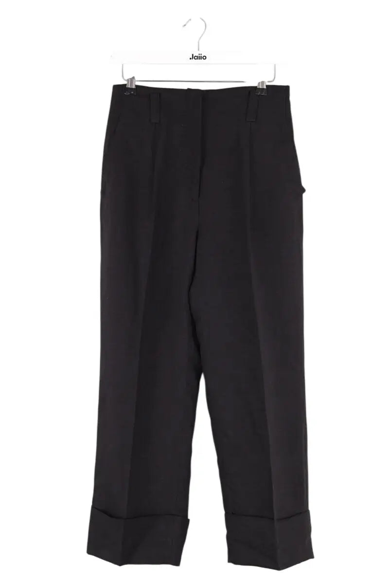 Pantalon large Sandro Noir en Viscose, taille S - Seconde Main