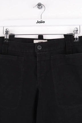 Pantalon large Burberry Noir en Coton