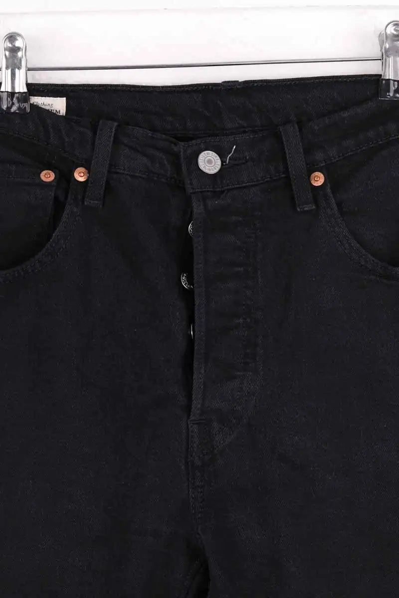 Jean droit Levi's 501 Noir en Coton