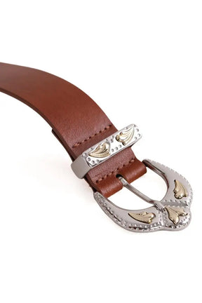 Ceinture en cuir Maje Marron en Cuir