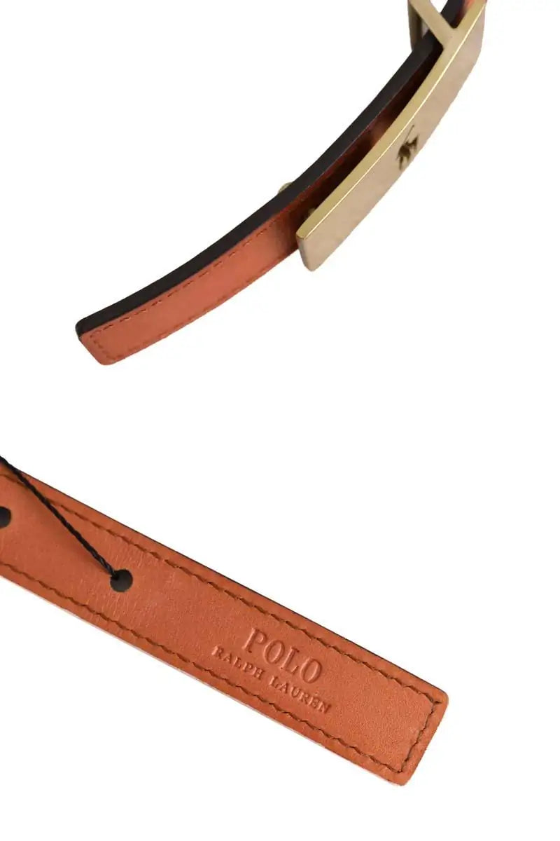Ceinture Ralph Lauren Camel en Cuir