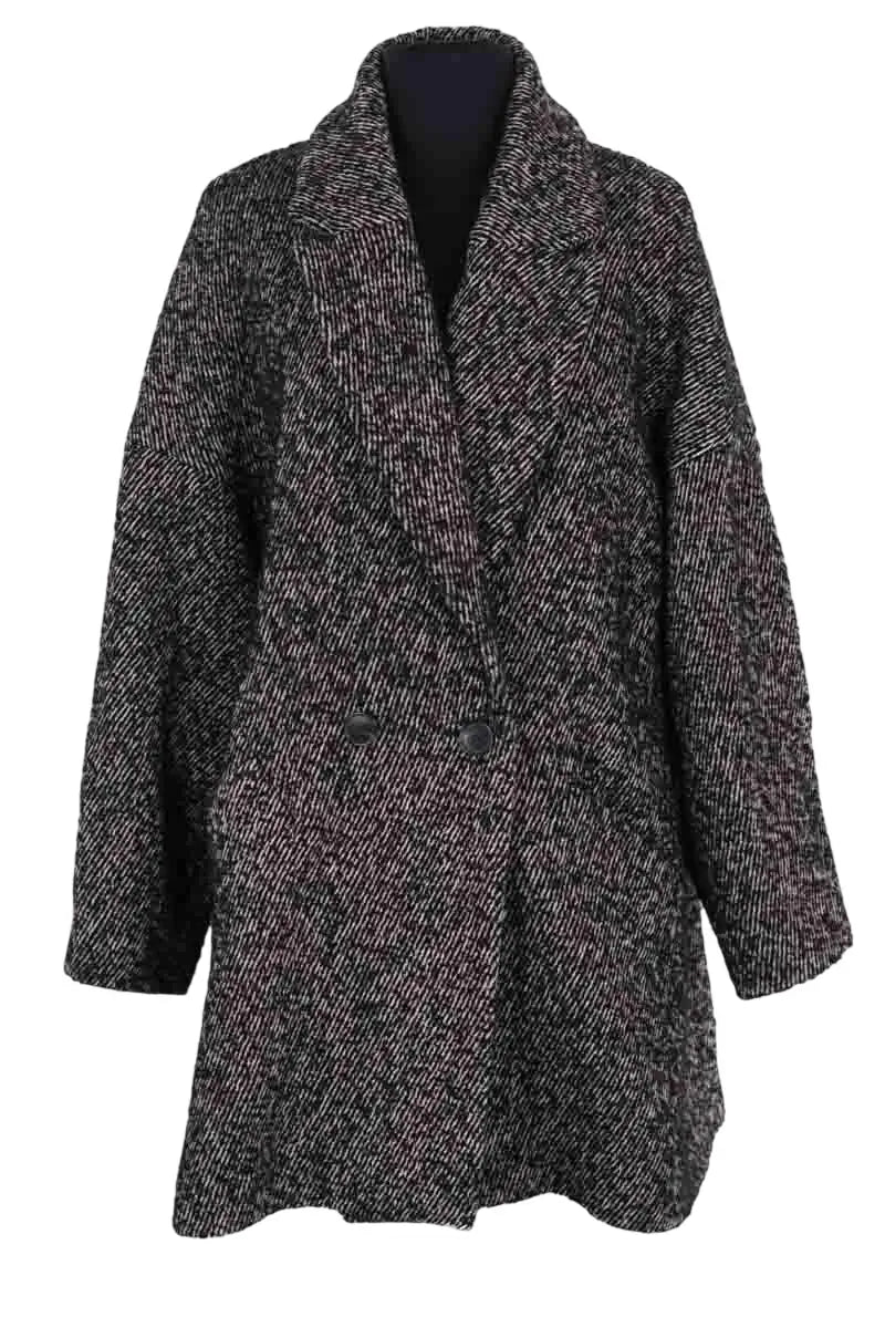 Manteau Ba&Sh Anthracite en Laine, taille S - Seconde Main