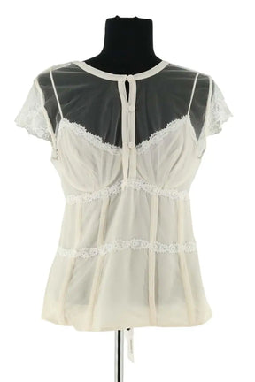 Top sans manche La Perla Beige en Soie, taille S - Seconde Main