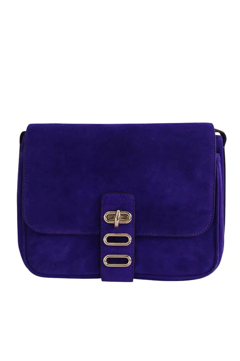 Sac à bandoulière Tila March Violet en Daim - Seconde Main