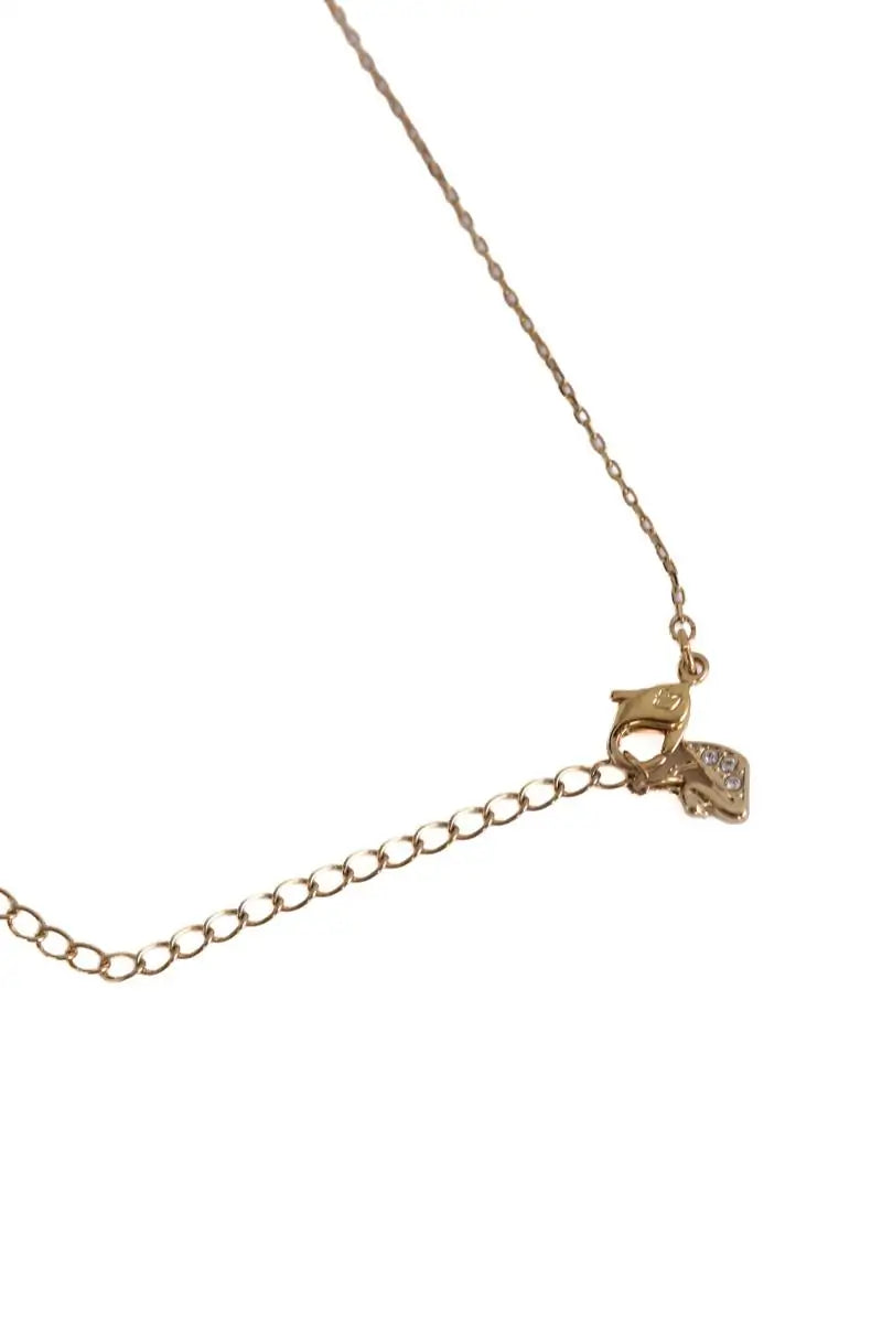 Collier Swarovski Doré en Acier