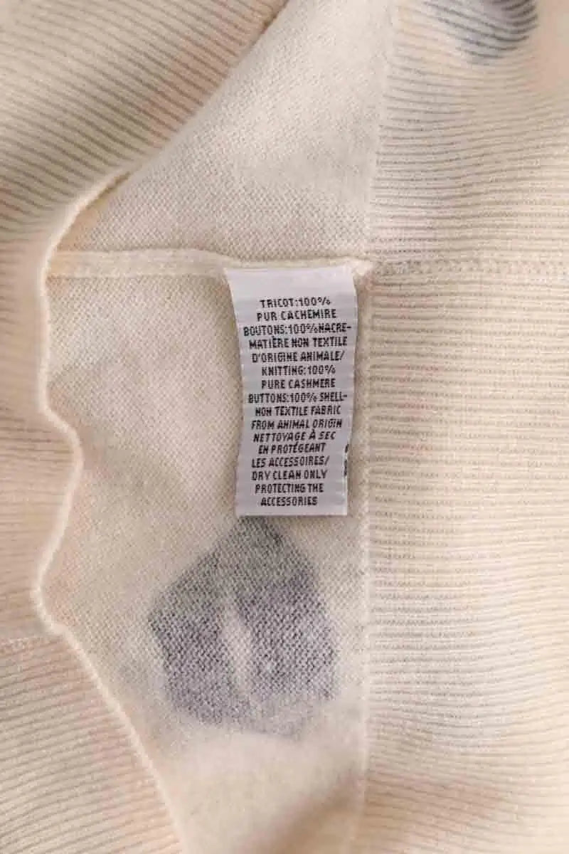 Cardigan Eric Bompard Ecru en Cachemire