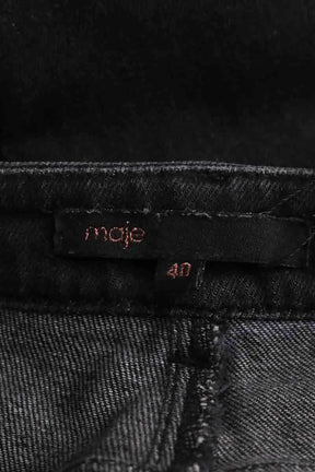 Jean slim Maje Anthracite en Coton
