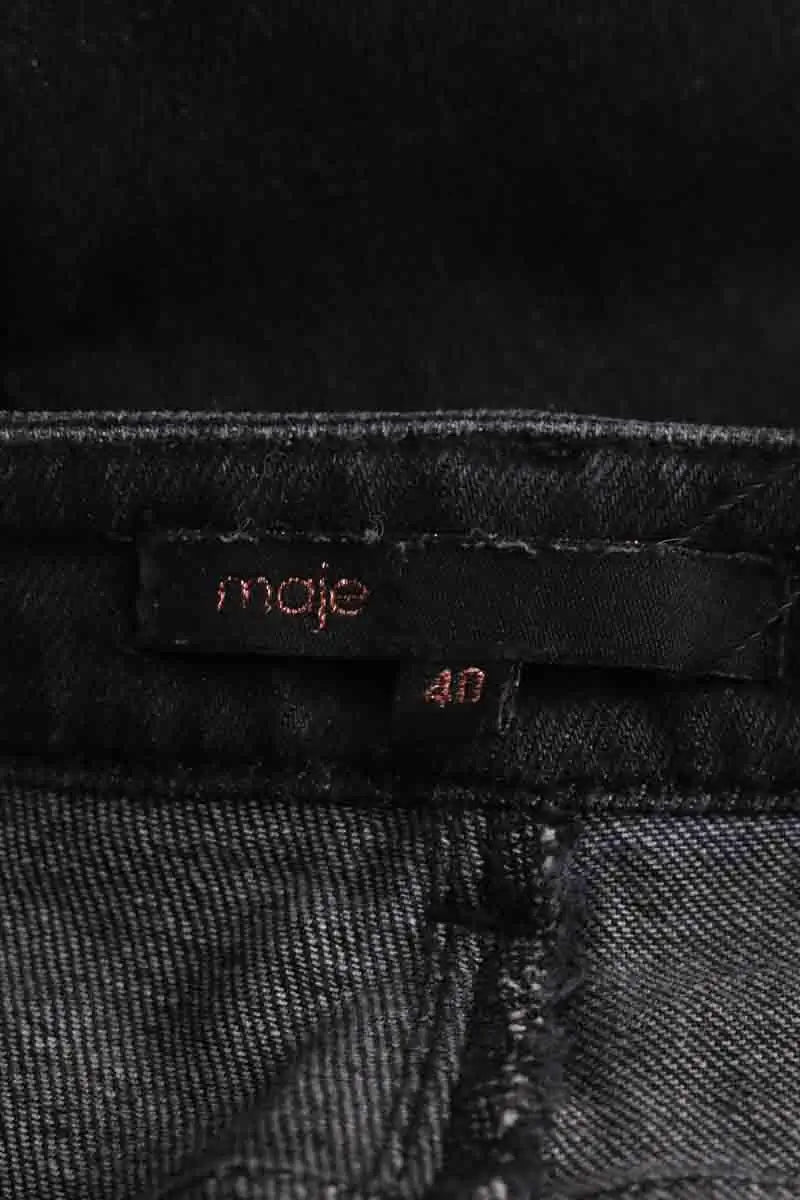 Jean slim Maje Anthracite en Coton