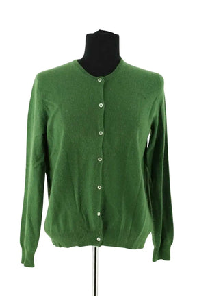 Cardigan Eric Bompard Vert en Cachemire, taille M - Seconde Main