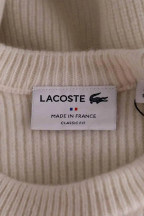 Pull Lacoste Blanc en Laine