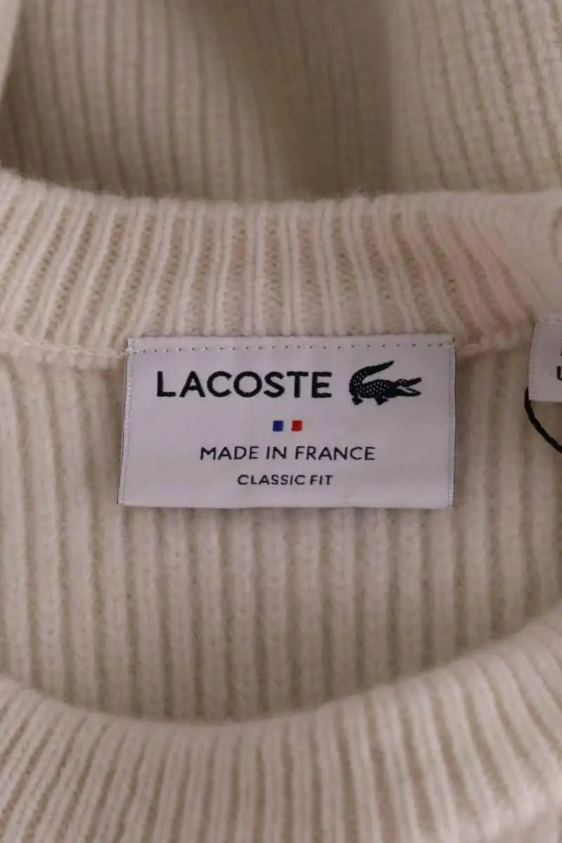 Pull Lacoste Blanc en Laine