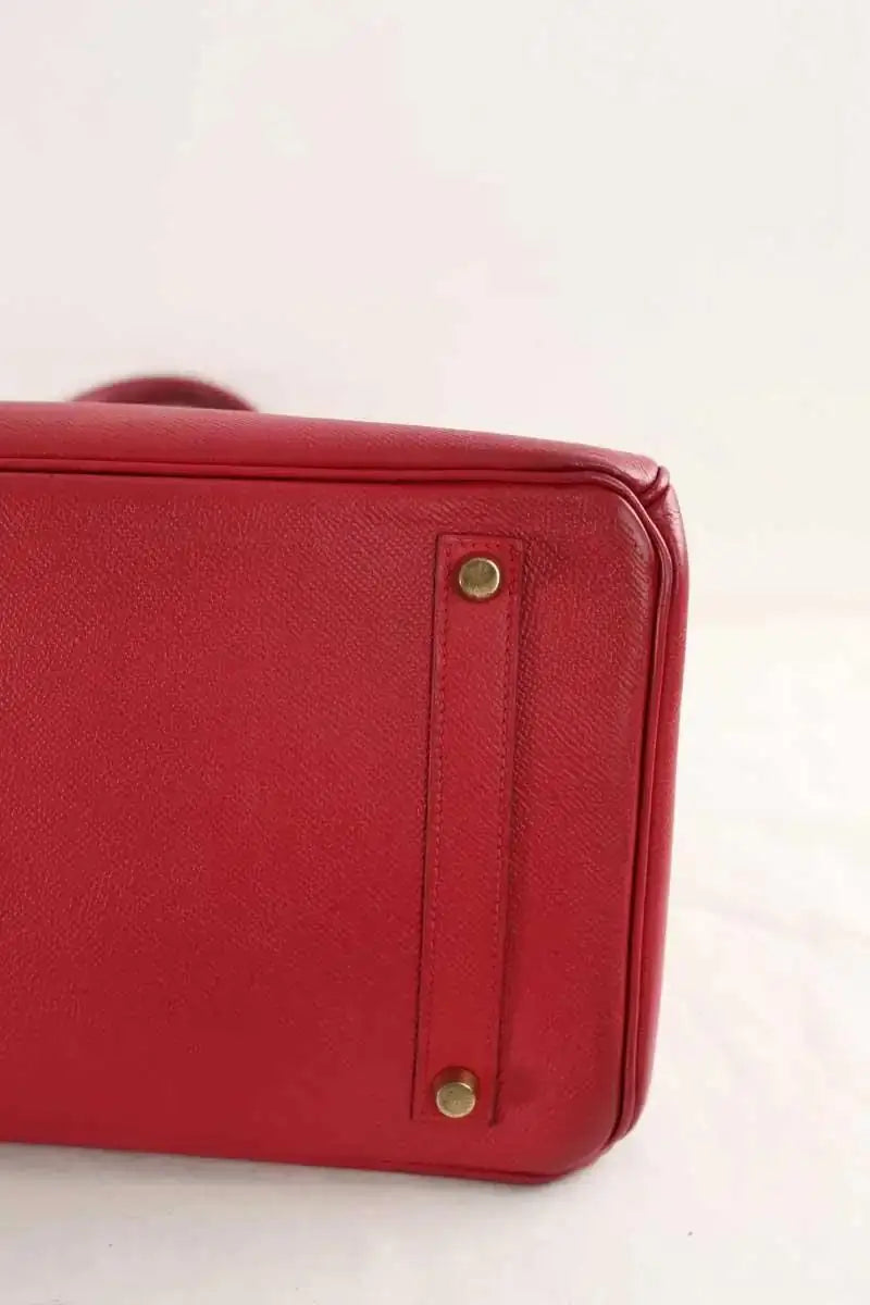 Sac à main Hermès Rouge en Cuir