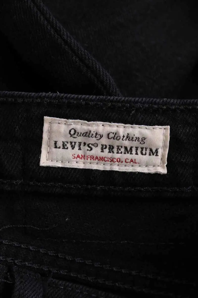 Jean droit Levi's 501 Noir en Coton